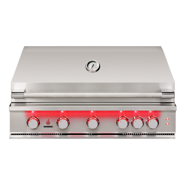 TrueFlame 40-Inch Built-In Gas Grill — manufacturer front view