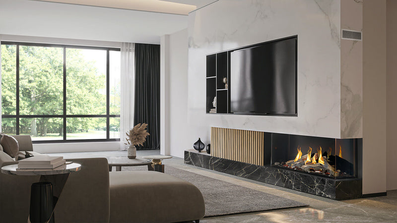 Napoleon Tall Bay Luxuria 50" 3-Sided Direct Vent Gas Fireplace - Model TLVX50LBN