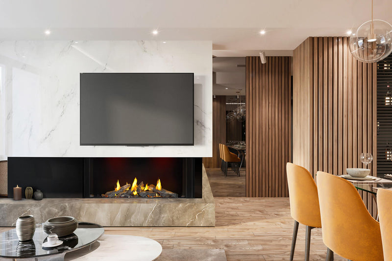 Napoleon Tall Bay Luxuria 50" 3-Sided Direct Vent Gas Fireplace - Model TLVX50LBN
