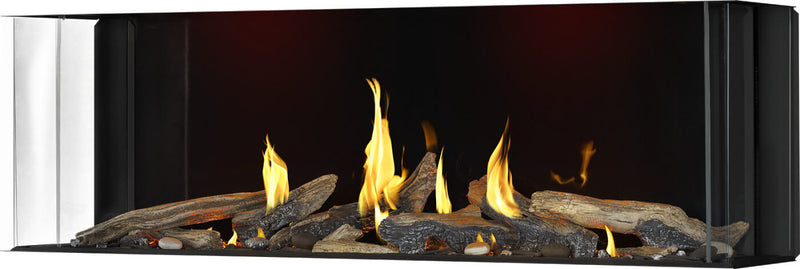 Napoleon Tall Bay Luxuria 62" 3-Sided Direct Vent Gas Fireplace - Model TLVX62LBN