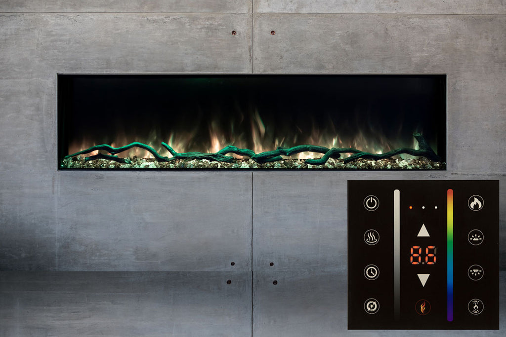Modern Flames Landscape Pro Slim 68-Inch Built In Wall Mount Electric Fireplace - Model LPS-6814