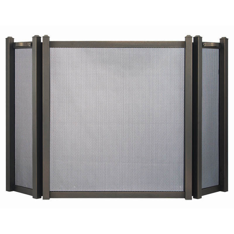 Free Standing Fireplace Screen Custom Made Colonial Triple Panel