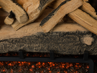 30" Western Pine Vented Gas Log Set | Hargrove — close-up bark and ember detail