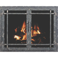 Aged Iron - Masonry and Prefab Fireplace Glass Doors - ExceptionalFire