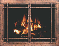 Aged Iron - Masonry and Prefab Fireplace Glass Doors - ExceptionalFire