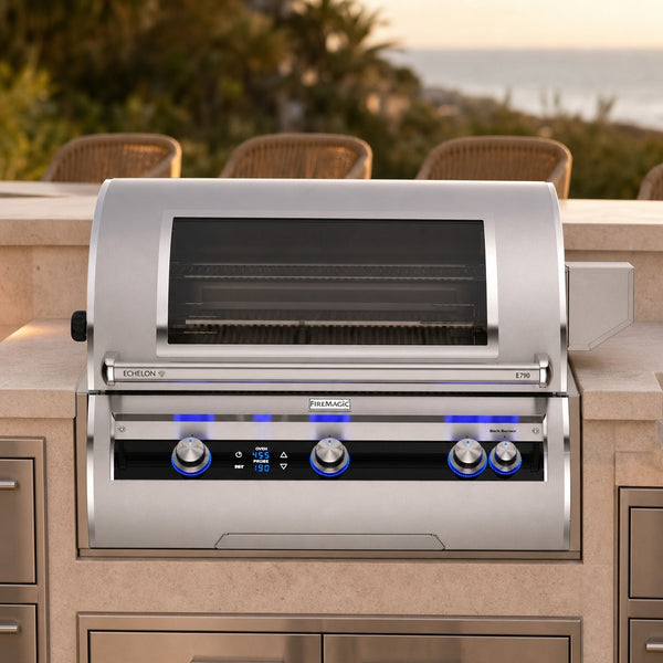 Fire Magic Echelon Diamond E790i 36-Inch Built-In Natural Gas Grill with Rotisserie — lifestyle