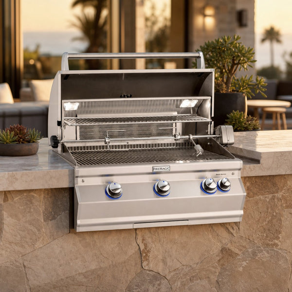 Fire Magic Aurora A540i 30" Built-In Gas Grill with Analog Thermometer — lifestyle