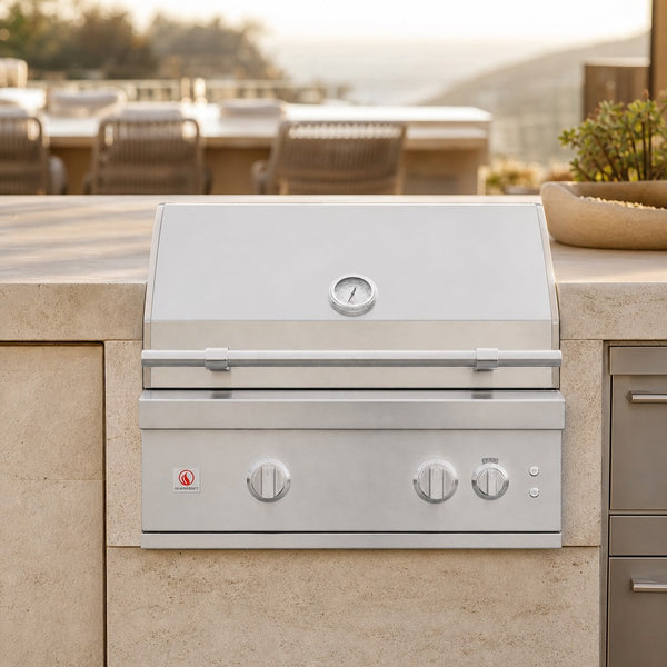 Summerset Quest 30-Inch 2-Burner Built-In Gas Grill with Rear Infrared Burner — lifestyle