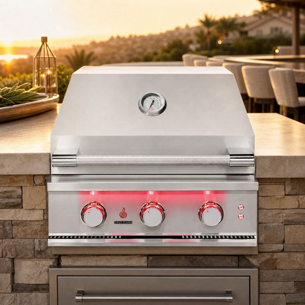 TrueFlame 25" 3-Burner Built-In Gas Grill — lifestyle
