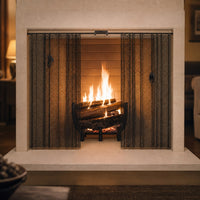 Mesh Hanging Fireplace Screen — lifestyle