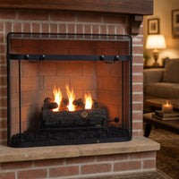 Twist Handled Black Spark Guard Screen - 44" x 33" — lifestyle