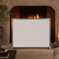 Forged Iron Fireplace Screen - 39" x 31" — lifestyle