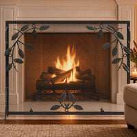 Weston Graphite Finish Fireplace Screen - Small — lifestyle