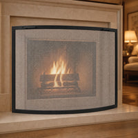 Classic Bowed Fireplace Screen — lifestyle