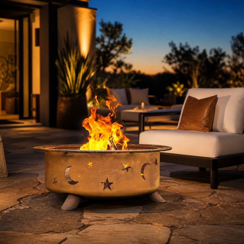 Evening Sky Fire Pit — lifestyle