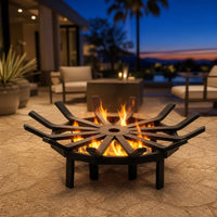 Custom Firescreen 23" Fire Pit Spider Grate — lifestyle