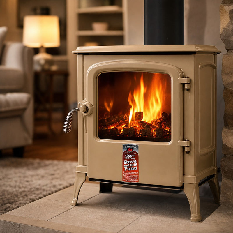 1200º  Almond Stove Paint-12 oz Spray On — lifestyle