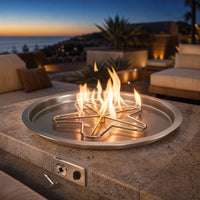 25" Push Button Ignition Fire Pit Kit — lifestyle