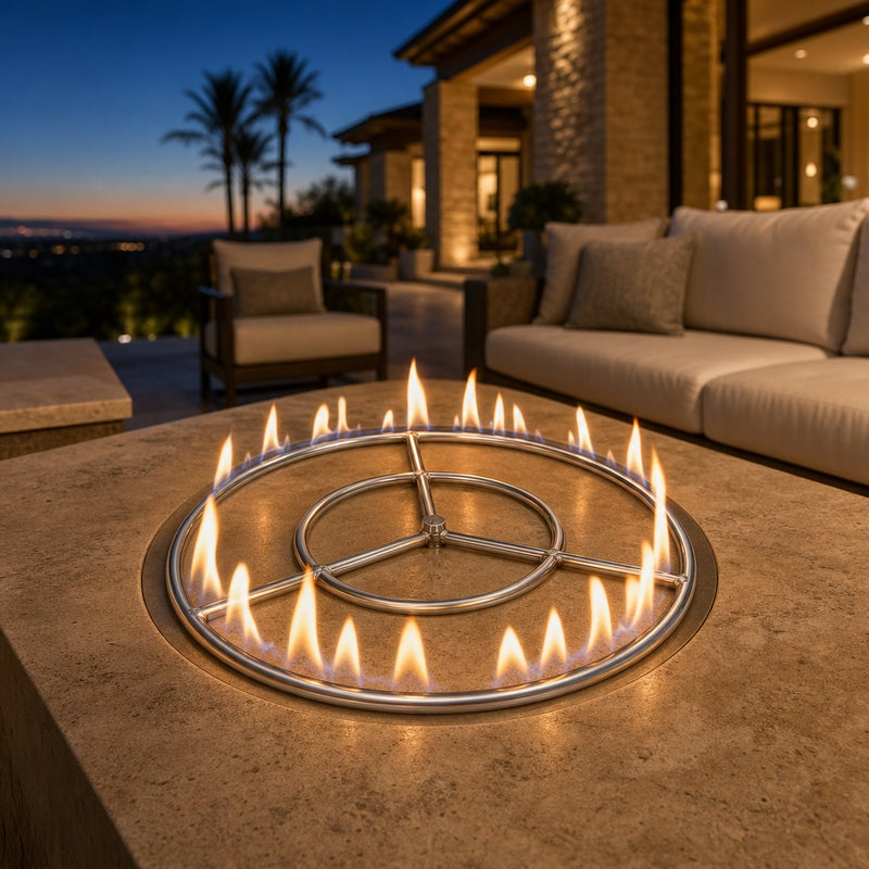 Stainless Steel Natural Gas Fire Ring Burner - 19" — lifestyle