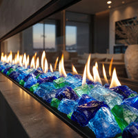 Krystal Fire - Fire Glass - 1/2"-1" Ocean Mix — lifestyle
