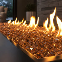 Krystal Fire - Reflective Fire Glass - 1/4" ReflectiveCopper — lifestyle
