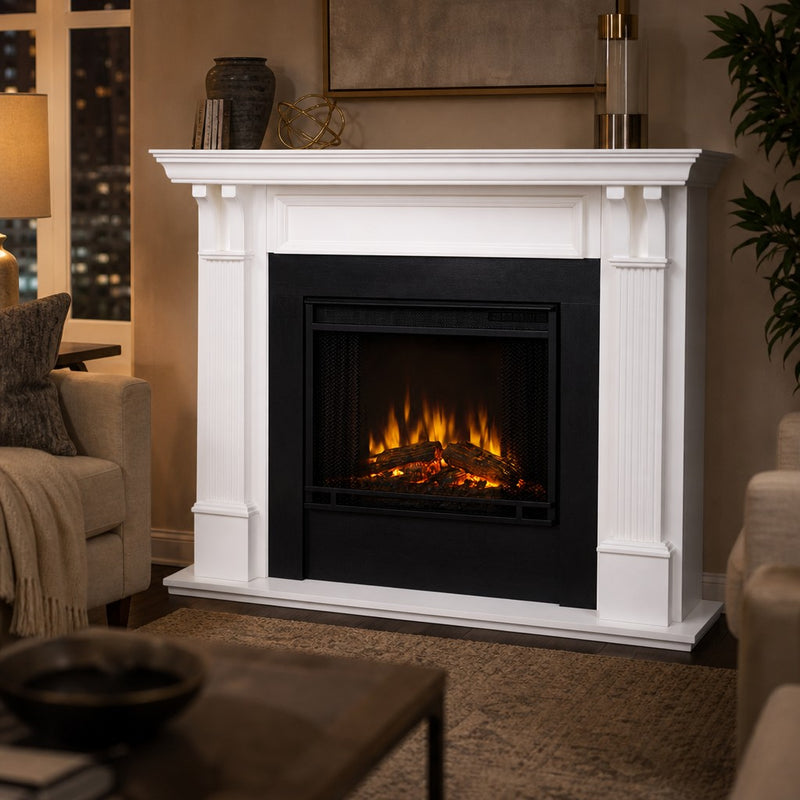 Real Flame Ashley Electric Fireplace - White — lifestyle