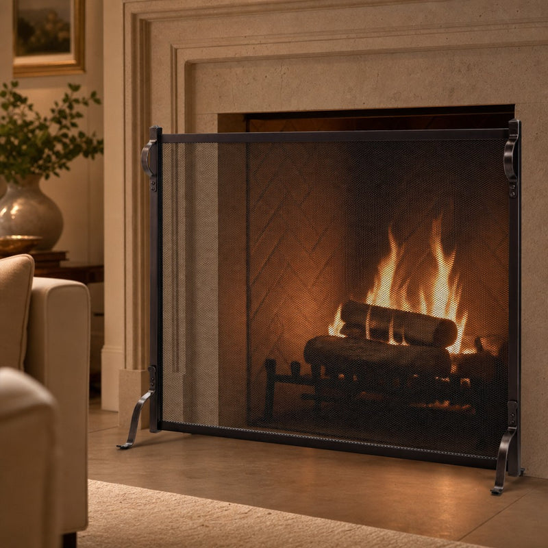 Early American Fireplace Screen — lifestyle