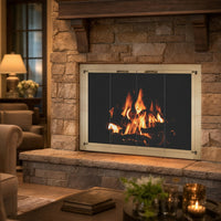 Heritage Overbrook Custom Masonry Fireplace Door — lifestyle