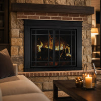 Finley Fireplace Glass Door — lifestyle