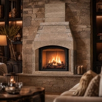 Pre-Engineered Arched Masonry Wood Burning Outdoor Fireplace - 36" — lifestyle