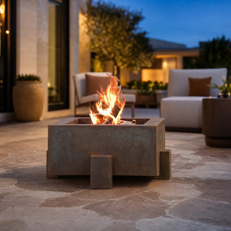 Vesta Fia Steel Gas Fire Pit - 38" — lifestyle