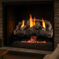 Peterson Real Fyre Charred Frontier Oak Ventless Gas Log Set — lifestyle