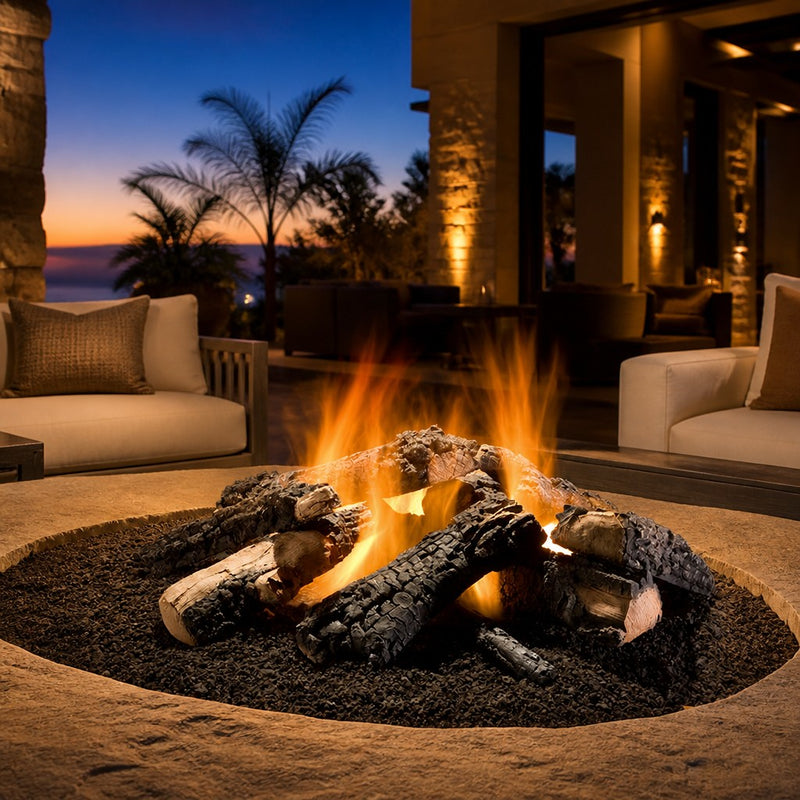 Hargrove Wilderness Char Outdoor Gas Log Set — lifestyle