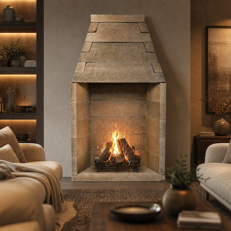 Engineered Rumford Style Masonry Fireplace System - 30" — lifestyle