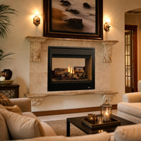 Superior DRT35ST Direct Vent See Through Gas Fireplace — lifestyle