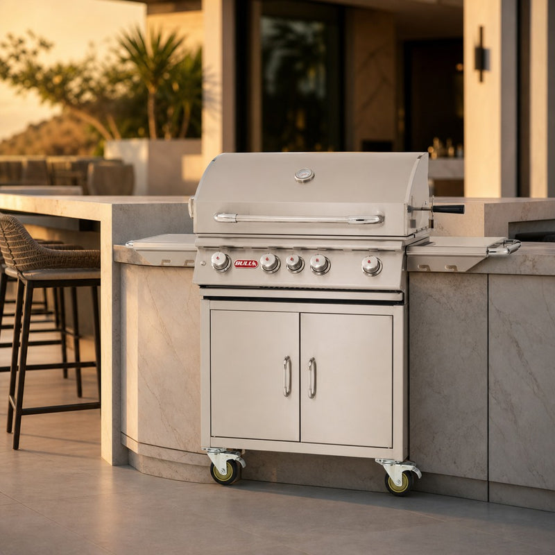 Bull Angus Cart-Mount Gas Grill — lifestyle
