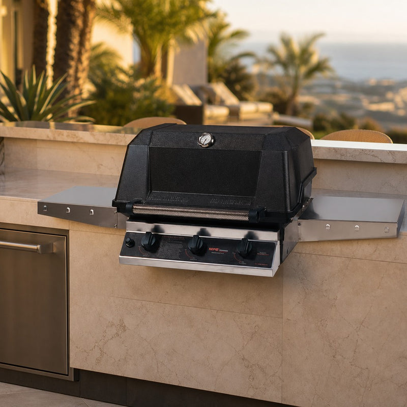 Heritage WHRG4DD In-Ground Post-Mount Hybrid Gas Grill — lifestyle