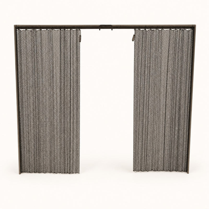 Mesh Hanging Fireplace Screen — studio