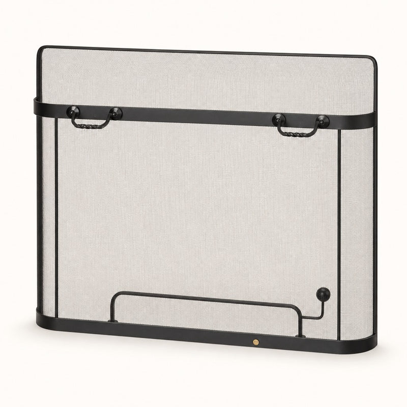 Twist Handled Black Spark Guard Screen - 37" x 31" — studio