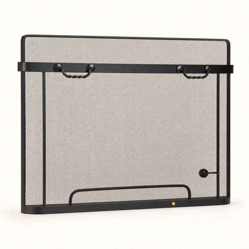 Twist Handled Black Spark Guard Screen - 44" x 33" — studio