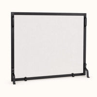 Framed Black Wrought Iron Single Panel Screen - 44" x 34" — studio