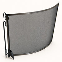 Olde World Bowed Fireplace Screen - Pewter — studio