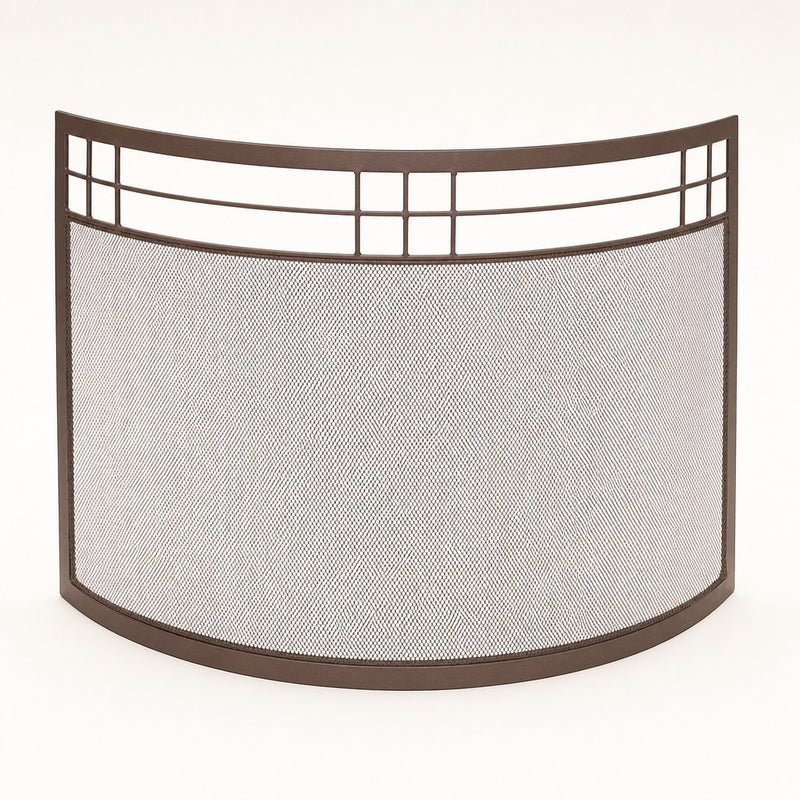 Arts and Crafts Curved Fireplace Screen — studio