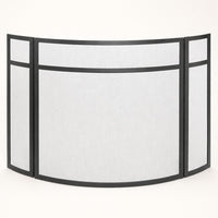 Three Panel Fireplace Screen with Black Finish — studio
