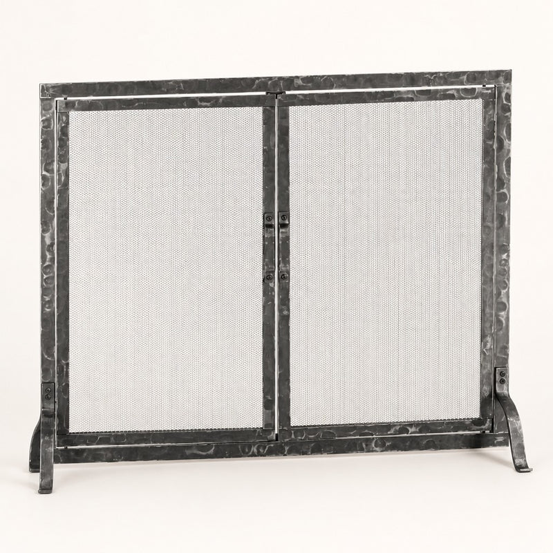 Hammered Fireplace Screen with Doors — studio