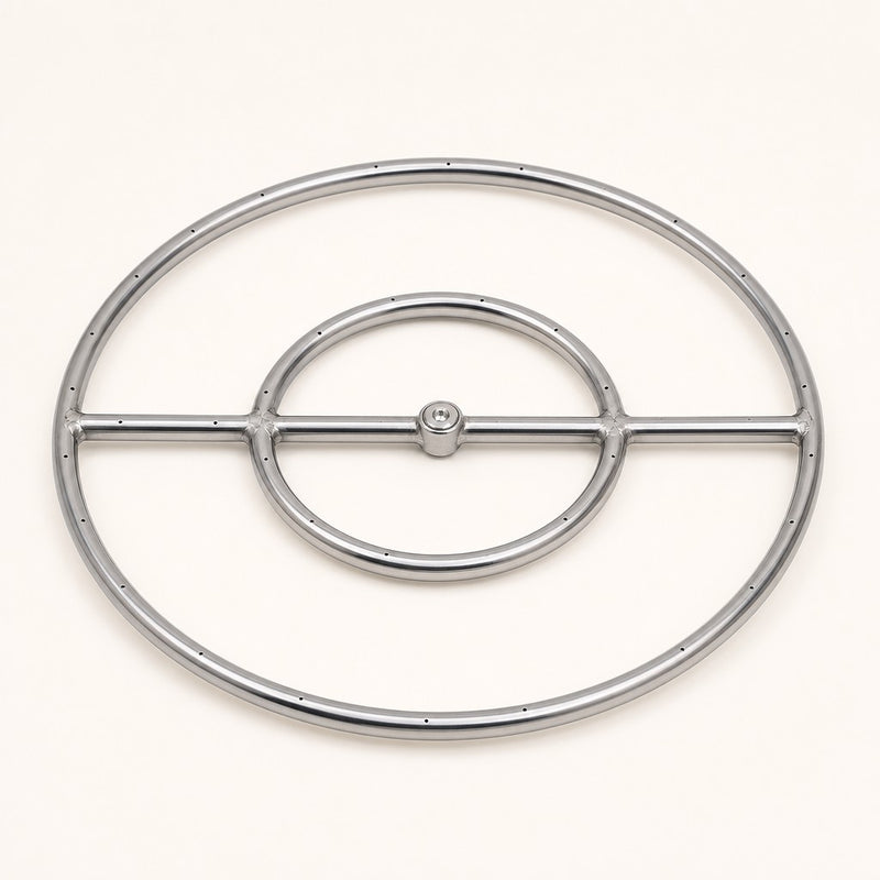 Stainless Steel Round Gas Fire Pit Burner - 18" — studio
