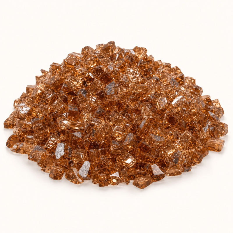 Krystal Fire - Reflective Fire Glass - 1/4" ReflectiveCopper — studio