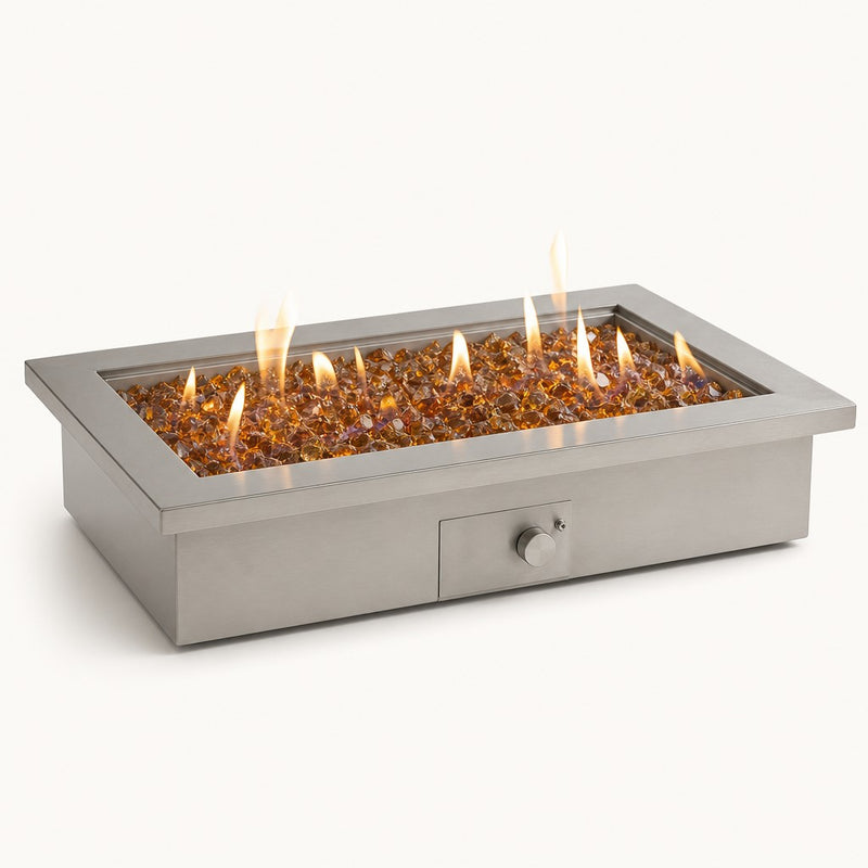 Krystal Fire - Fire Glass - 1/2"-1" Amber - 10lbs — studio