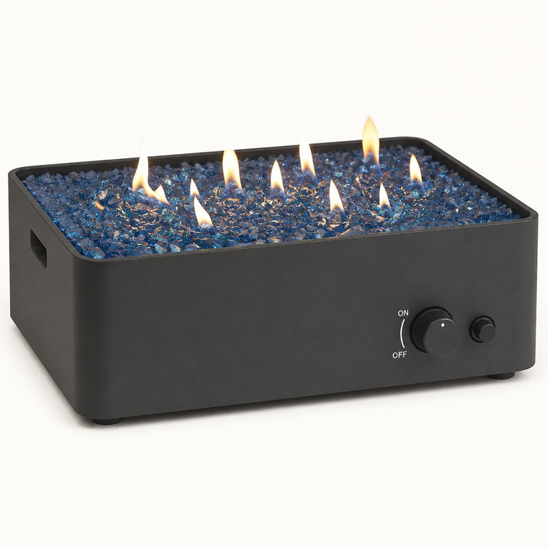 Krystal Fire - Fire Glass - 1/2"-3/4" Aqua - 10lbs — studio
