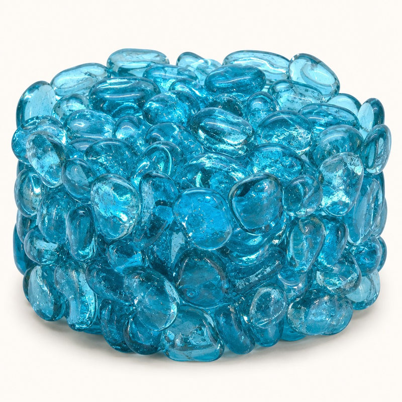 Krystal Fire - Smooth Fire Glass - 1" Raspberry Blue — studio
